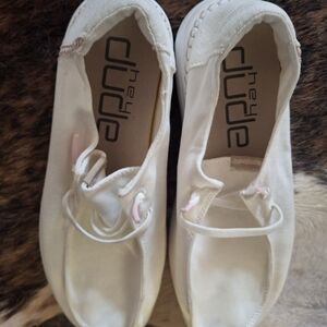 Hey Dude Women's White Slippers